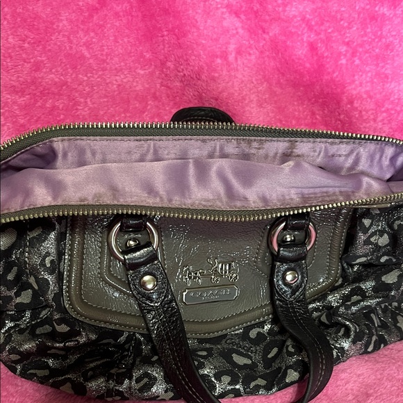 Coach Madison Ocelot Black and Gray Leopard Satchel and Wallet - Picture 16 of 16